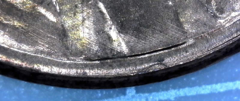 2017-P-Lincoln-Shield-Cent-With-Tiny-Retained-Cud-It's-Raised,-Die-Crack